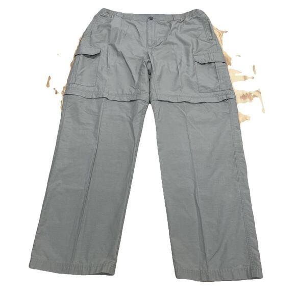 Columbia Pants Mens 36x32 Beige Hiking Convertible Zip Off Outdoor Ripstop - Picture 1 of 10